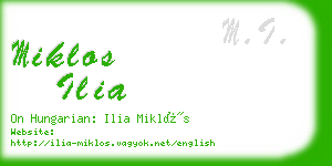 miklos ilia business card